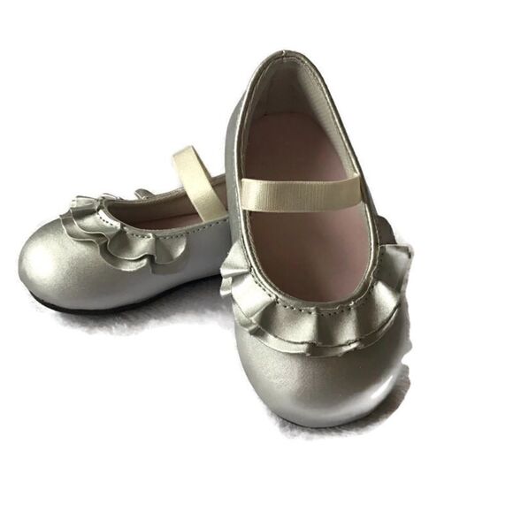 Infants Double Ruffle Ballerina Flats - Picture 2 of 7
